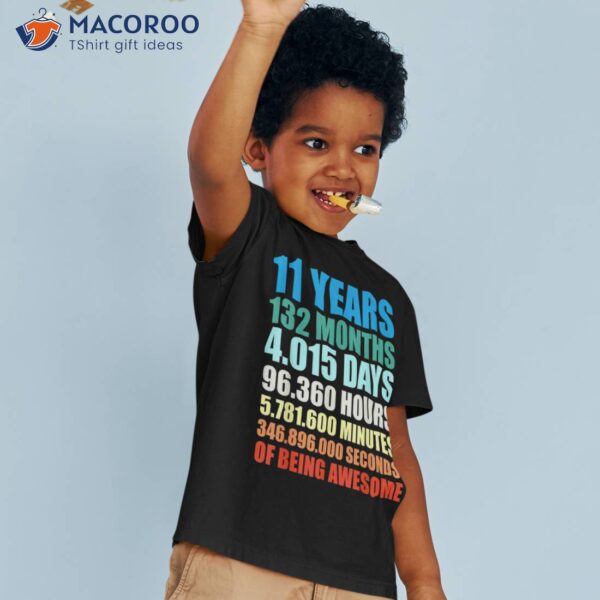 11th Birthday Gift Boy 11 Years Being Awesome Shirt