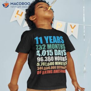 11th birthday gift boy 11 years being awesome shirt tshirt