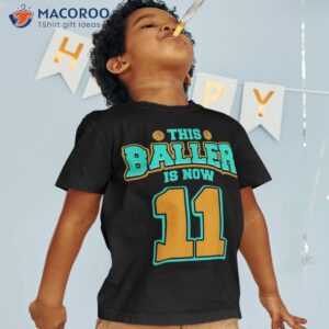 11th birthday shirt for boy basketball 11 years old kid gift tshirt