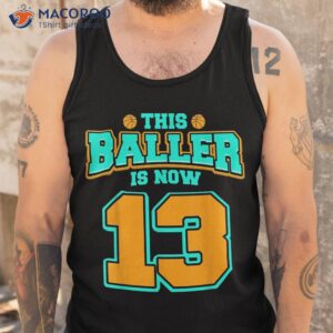 13th birthday shirt for boys basketball 13 years old kids tank top 1