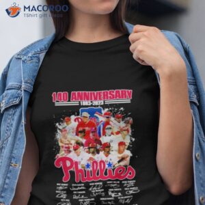 140th anniversary 19983 2023 philadelphia phillies team signatures thank you for the memories signatures shirt tshirt