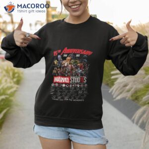 15th anniversary 2008 2023 marvel stud15s signature thank you for the memories t shirt sweatshirt 1