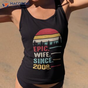 15th wedding anniversary for her epic wife since 2008 shirt tank top 2