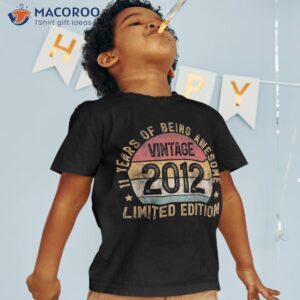 2012 turning 11 bday 11th birthday boy years old vintage shirt tshirt