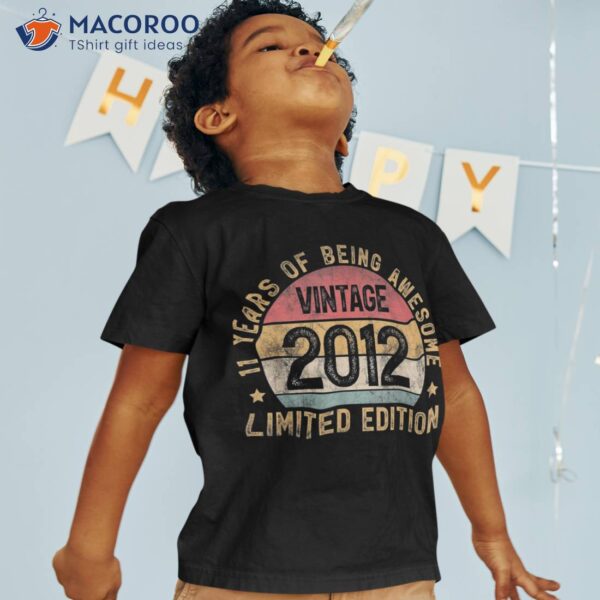 2012 Turning 11 Bday 11th Birthday Boy Years Old Vintage Shirt