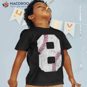 2015 8th Birthday Gift 8 Years Old Baseball Eighth Boys Kids Shirt