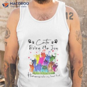 2023 cats bring me joy humans make my head hurt team cat colorful shirt tank top