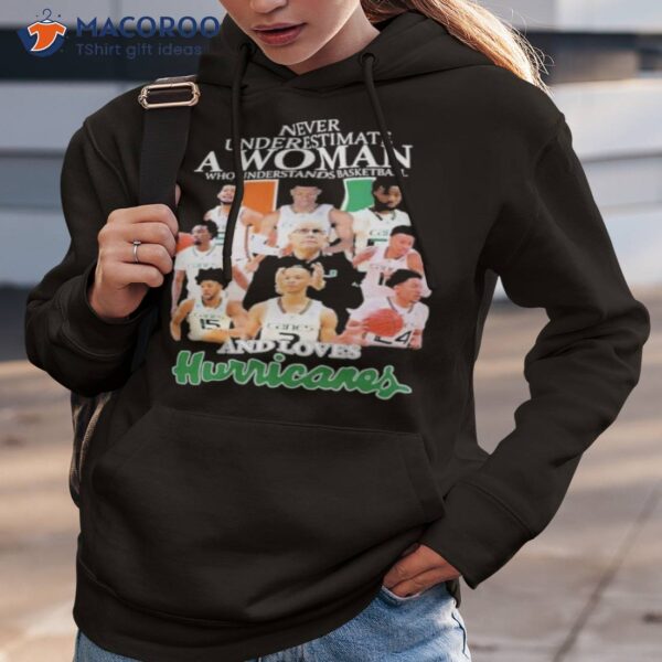 2023 Never Underestimate A Woman Who Understands Basketball And Loves Miami Hurricanes Shirt