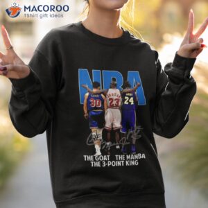 2023 stephen curry michael jordan kobe bryant nba the goat the mamba the 3 point king signatures shirt sweatshirt 2