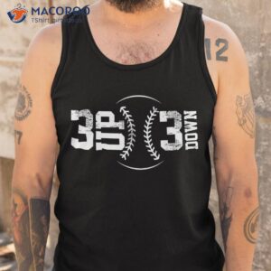 3 up down baseball shirt tank top