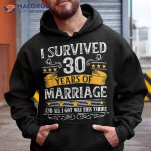 30th wedding anniversary shirt couples husband wife 30 years hoodie