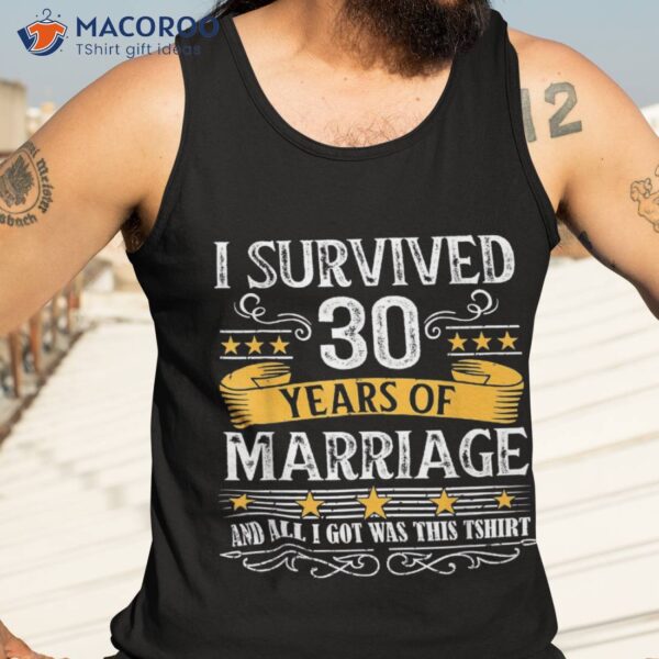 30th Wedding Anniversary Shirt Couples Husband Wife 30 Years