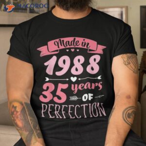 35 Birthday Decorations Female 35th Bday 1988 Shirt