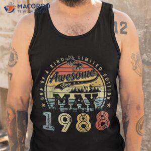 35 year old awesome since may 1988 35th birthday shirt tank top