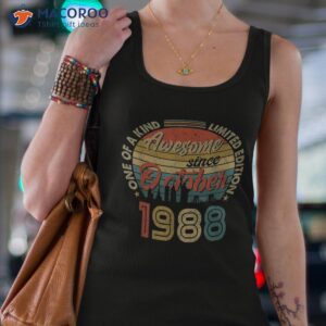 35 year old gifts awesome since october 1988 35th birthday shirt tank top 4