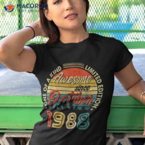35 year old gifts awesome since october 1988 35th birthday shirt tshirt 1