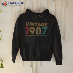 35 year old vintage 1987 limited edition 35th birthday shirt hoodie