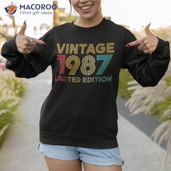 35 Years Old Vintage 1987 Limited Edition 35th Birthday Shirt