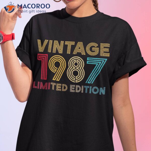 35 Years Old Vintage 1987 Limited Edition 35th Birthday Shirt