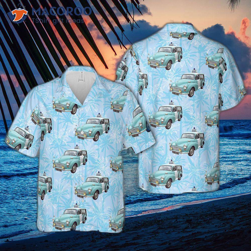 377 Morris Minor 1000 Traveller (1971) Police Hawaiian Shirt 377 Morris Minor 1000 Traveller (1971) Police Hawaiian Shirt