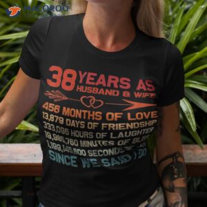 38 years as husband amp wife 38th anniversary gift for couple shirt tshirt 3