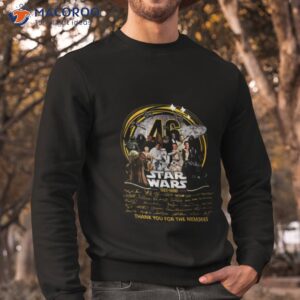 46 star wars 1977 2023 signature thank you for the memories t shirt sweatshirt