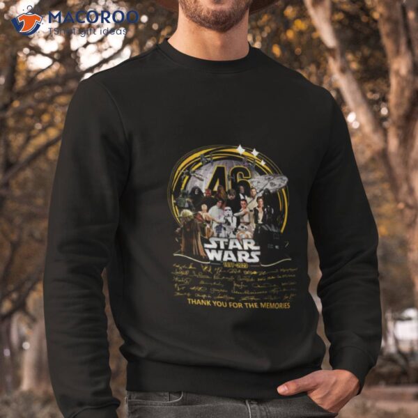 46 Star Wars 1977 – 2023 Signature Thank You For The Memories Shirt