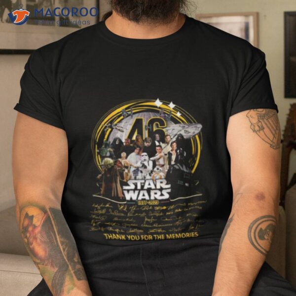 46 Star Wars 1977 – 2023 Signature Thank You For The Memories Shirt