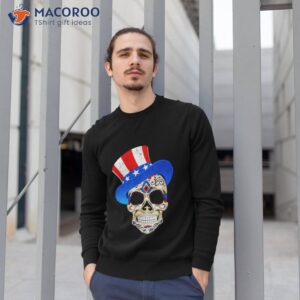 4th of july american sugar skull t shirt sweatshirt 1