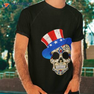 4th of july american sugar skull t shirt tshirt