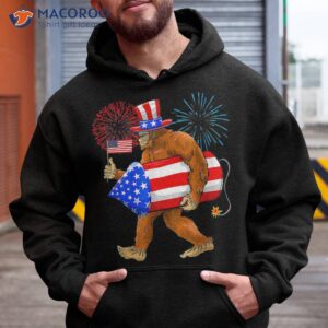 4th Of July Bigfoot American Flag Fireworks Sasquatch Shirt