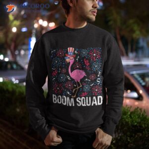 4th of july boom squad flamingo us flag patriotic fireworks shirt sweatshirt