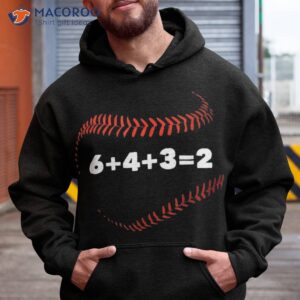 6 4 3 2 double play baseball player gift saying shirt hoodie