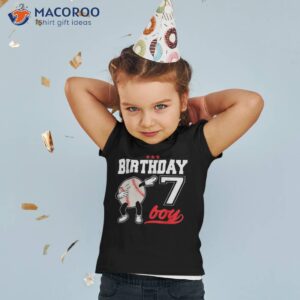 7 year old birthday dabbing baseball shirt 7th boy gift tshirt 2