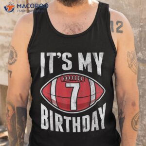 7 years old american football 7th birthday boy retro style shirt tank top