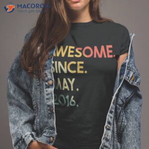 7 Years Old Awesome Since May 2016 7th Birthday Shirt