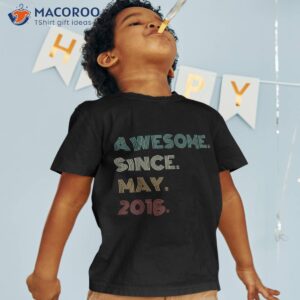 7 Years Old Awesome Since May 2016 7th Birthday Shirt