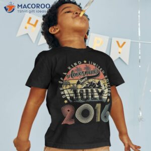 7 Years Old Gift Girls 7th Birthday Awesome Since July 2016 Shirt