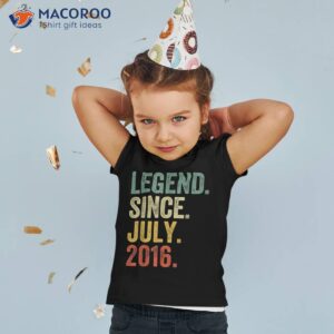 7 years old gifts legend since july 2016 7th birthday kids shirt tshirt 2