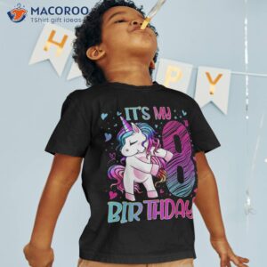 8 Year Old Gifts Unicorn Flossing 8th Birthday Girl Party Shirt