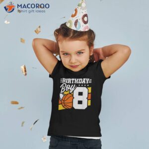 8th birthday basketball party boy shirt tshirt 2