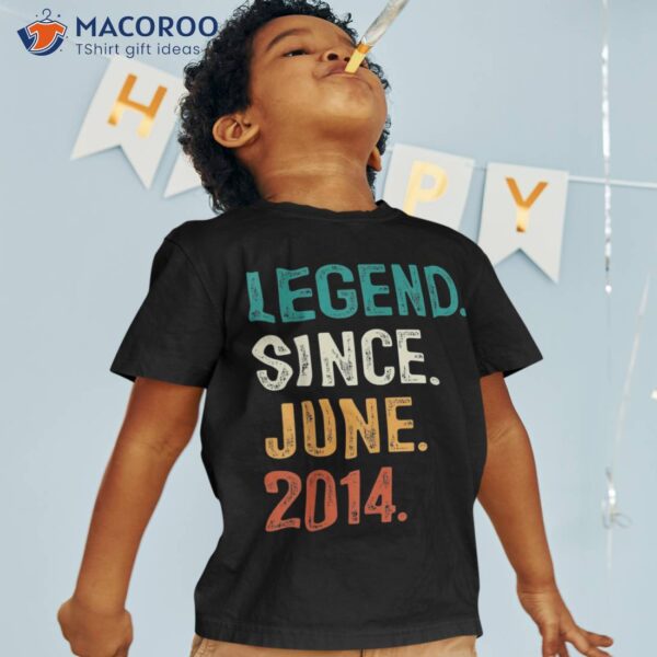 9 Years Old Birthday Legend Since June 2014 9th Shirt