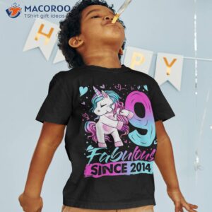 9 years old flossing unicorn gifts 9th birthday girl party shirt tshirt