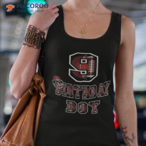 9th birthday boy 9 years old football lover theme party shirt tank top 4