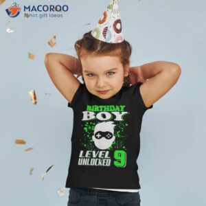 9th birthday boy level 9 unlocked year old shirt tshirt 2 1