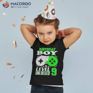 9th birthday boy level 9 unlocked year old shirt tshirt 2 2