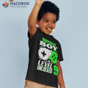 9th birthday boy level 9 unlocked year old shirt tshirt 3 2