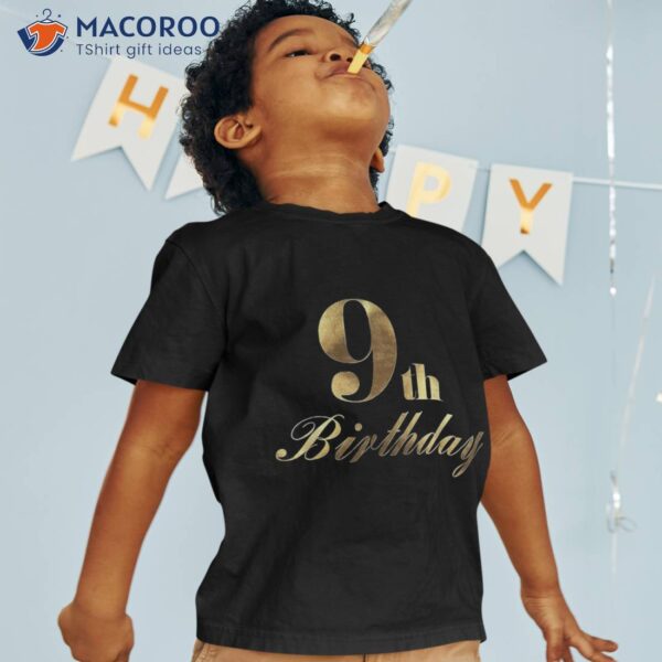 9th (ninth) Birthday Party Wear Shirt