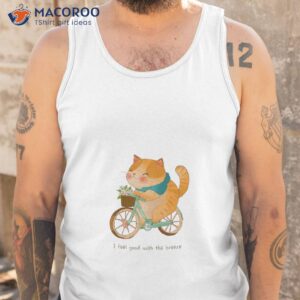 a cat riding bicycle shirt tank top