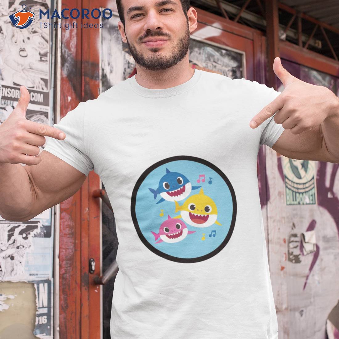 A Shark Family With Baby T-Shirt A Shark Family With Baby T-Shirt